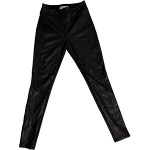 Mudd High Rise Waist Ponte Leggings Black Pleather Women's Size Small